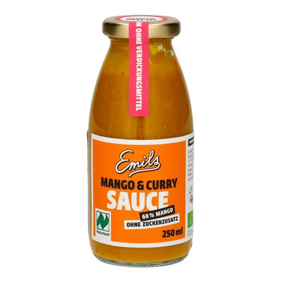 Produktfoto zu Mango Curry Sauce 250ml Emils Bio Manufaktur