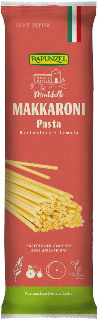 Produktfoto zu VPE Makkaroni Semola 12x500g Rapunzel