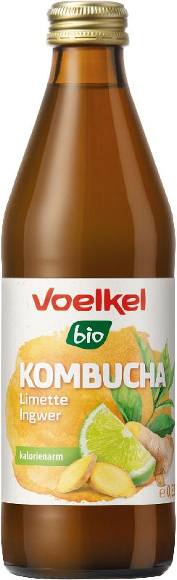 Produktfoto zu VPE Kombucha Limette Ingwer 10x0,33l Voelkel