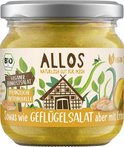 Produktfoto zu Veganer Feinkostsalat Geflügel 165g Allos
