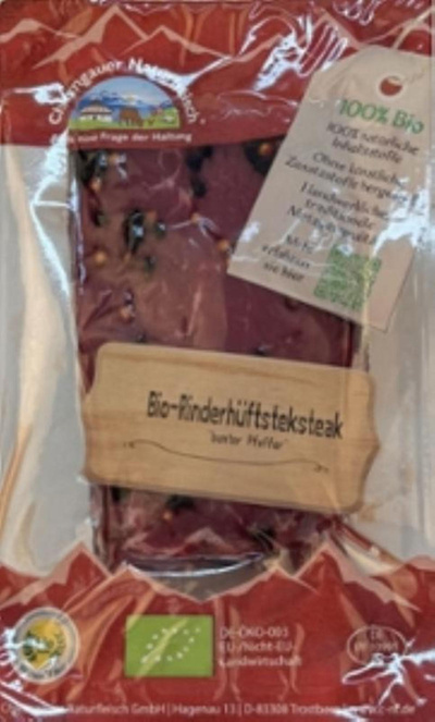 Produktfoto zu Rinderhüftsteak bunter Pfeffer 350g Chiiemgauer Naturfleisch