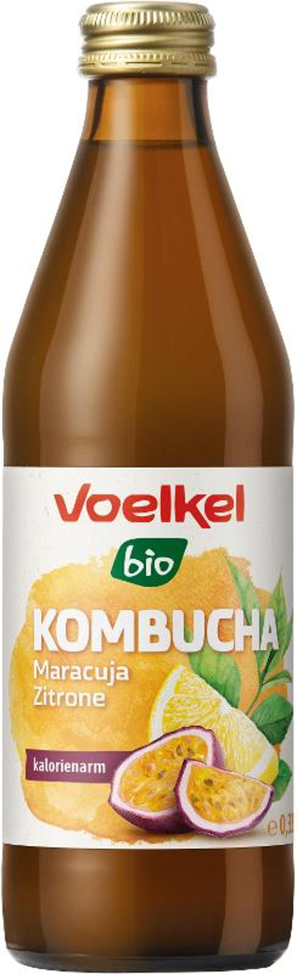 Produktfoto zu Kombucha Maracuja Zitrone 0,33l Voelkel