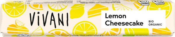 Produktfoto zu Lemon Cheesecake Riegel 40g Vivani