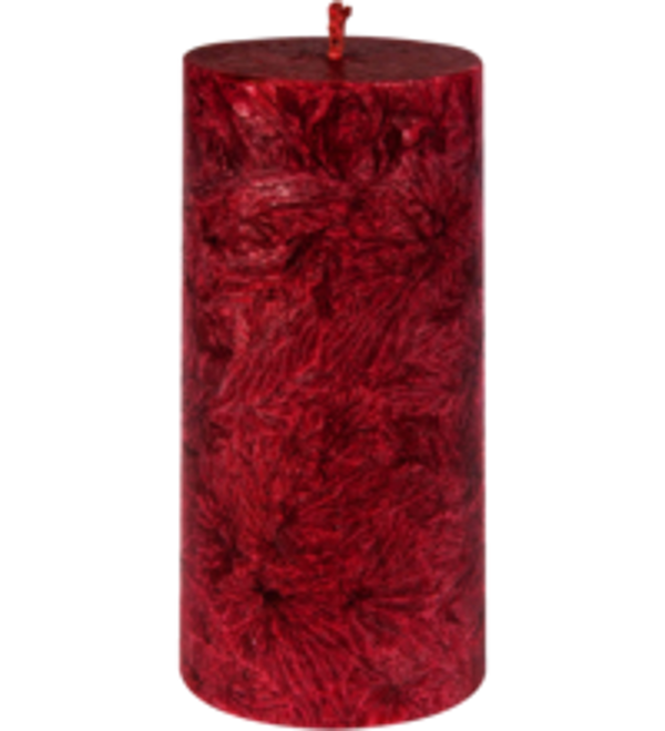 Produktfoto zu Stearin Stumpenkerze groß dunkelrot Kerzenfarm