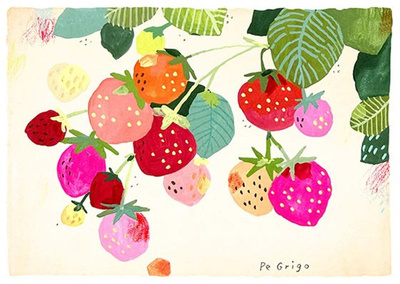 Produktfoto zu Postkarten Erdbeeren Pe Grigo