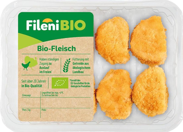 Produktfoto zu Hähnchen Nuggets 220g Fileni