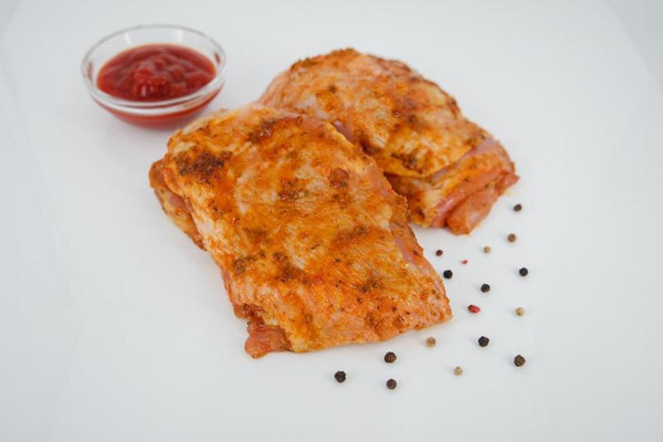 Produktfoto zu Hähnchenoberkeulensteaks Paprika 350g Freiländer Bio-Geflügel