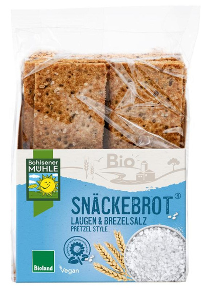 Produktfoto zu Snäckebrot Brezelsalz & Laugen 200g Bohlsener Mühle