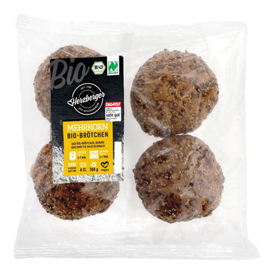 Produktfoto zu Mehrkornbrötchen 4 Stück (300g) Herzberger