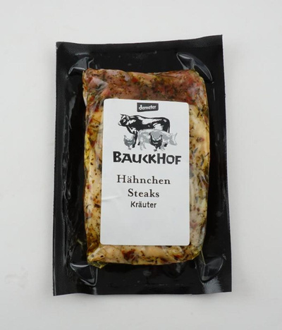 Produktfoto zu Hähnchensteaks Kräuter 2er ca. 300g  Bauckhof