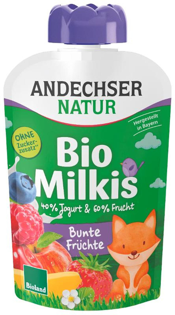 Produktfoto zu Milkis Bunte Früchte 100g Andechser Natur