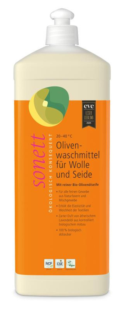 Produktfoto zu Olivenwaschmittel für Wolle und Seide 1 l Sonett