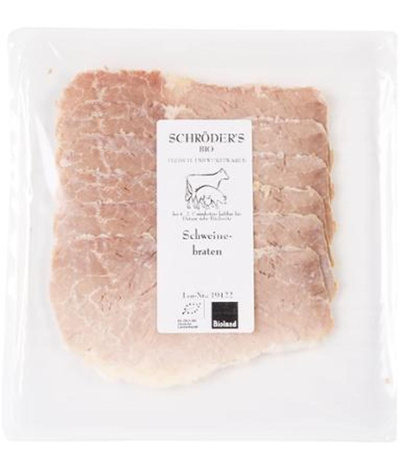 Produktfoto zu Schweinebraten geschnitten 80g Schröder`s Bio Fleisch