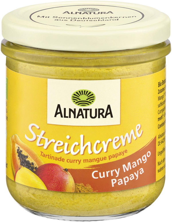Produktfoto zu Streichcreme Curry Mango Papaya 180g Alnatura
