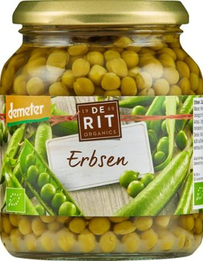 Produktfoto zu Erbsen im Glas 350g  De Rit