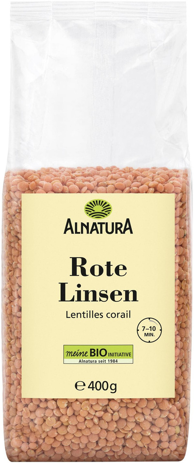 Produktfoto zu Rote Linsen 400g Alnatura