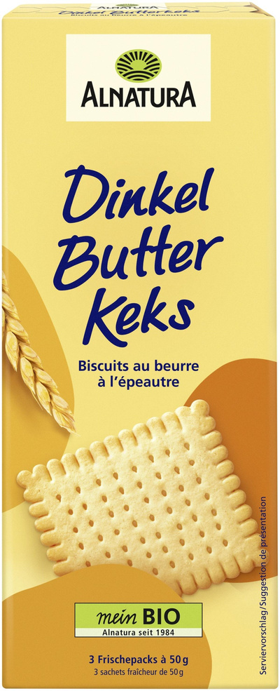Produktfoto zu Dinkel Butterkeks 150g Alnatura