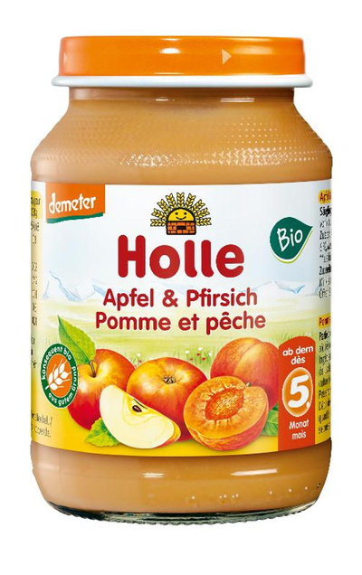 Produktfoto zu VPE Babykost Apfel & Pfirsich 6x190g Holle