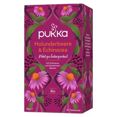 Produktfoto zu Früchtetee Holunderbeere & Echinacea 20x2g Pukka