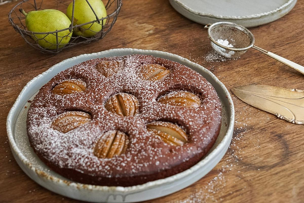 Produktfoto zu Rezept der Woche "Birnen Schokokuchen"