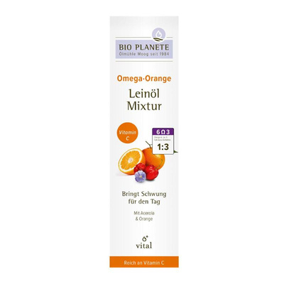 Produktfoto zu VPE Omega Orange Leinöl-Mixtur 4x100 ml Bio Planete