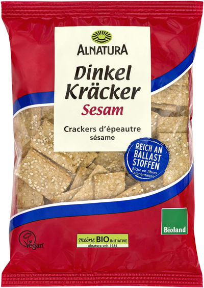 Produktfoto zu Dinkel Kräcker Sesam 175g Alnatura