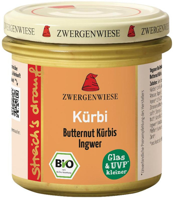 Produktfoto zu  Brotaufstrich streich´s drauf Kürbi 135g Zwergenwiese