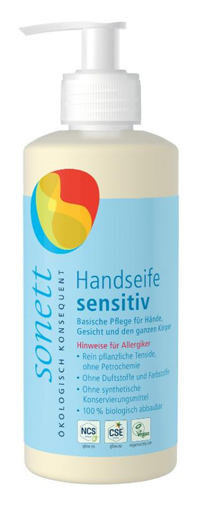 Produktfoto zu Handseife sensitiv Spender 300ml Sonett