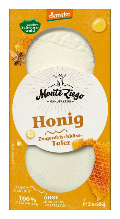 Produktfoto zu Ziegenfrischkäse-Taler 2x60g Monte Ziego