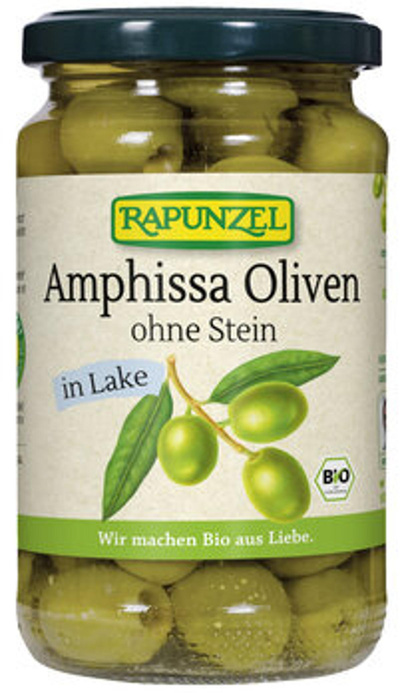 Produktfoto zu VPE Amphissa Oliven grün ohne Stein in Lake 6x315g Rapunzel
