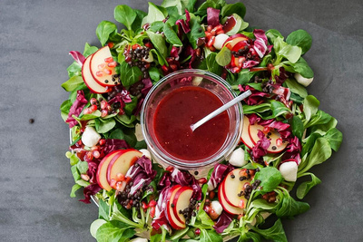 Produktfoto zu Rezept der Woche "Wintersalat Adventskranz"