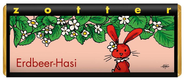 Produktfoto zu Schokolade "Erdbeer Hasi" 70g Zotter