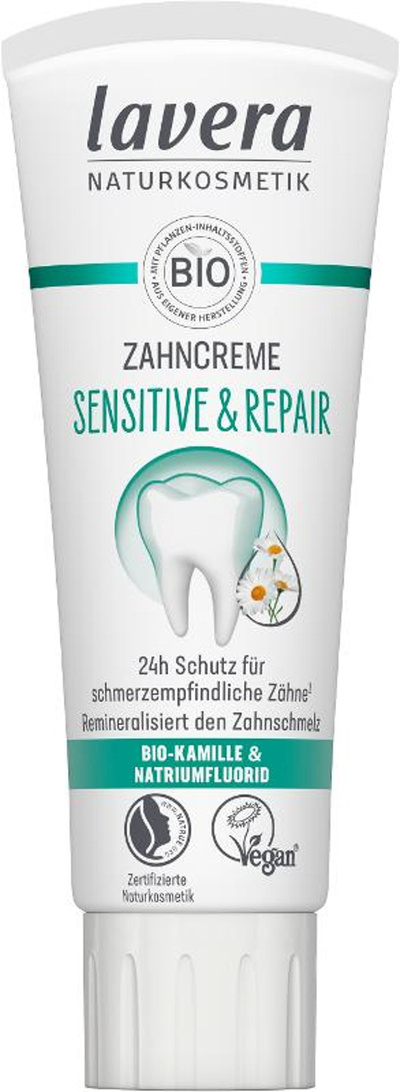 Produktfoto zu Zahncreme Sensitiv und Repair 75 ml Lavera