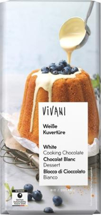 Produktfoto zu Weiße Kuvertüre 200g Vivani
