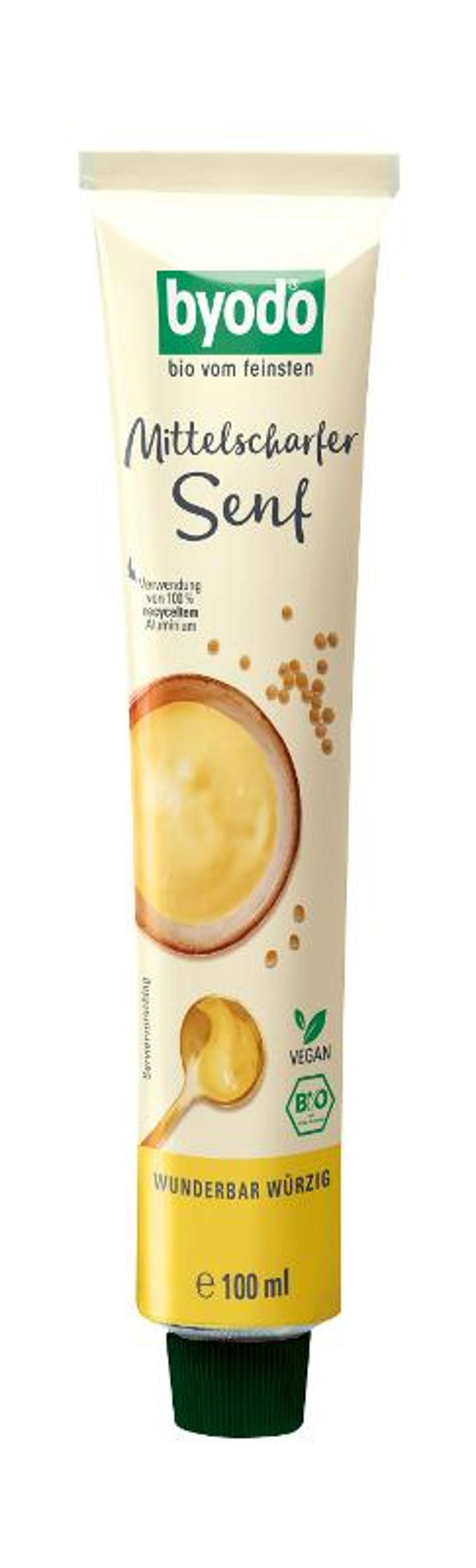 Produktfoto zu Senf in der Tube mittelscharf 100 ml byodo