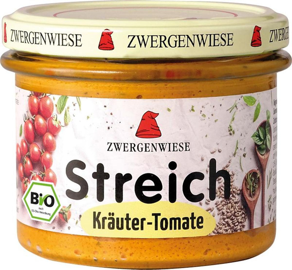 Produktfoto zu Streich Kräuter Tomate 180g  Zwergenwiese