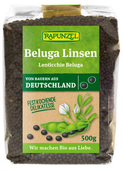 Produktfoto zu Beluga Linsen schwarz 500g Rapunzel
