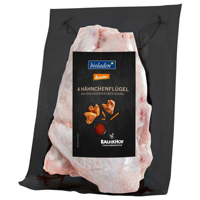 Produktfoto zu Hähnchenflügel 4 Stück ca. 400g demeter Fleischmanufaktur