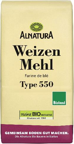 Produktfoto zu Weizenmehl Type 550 1kg Alnatura