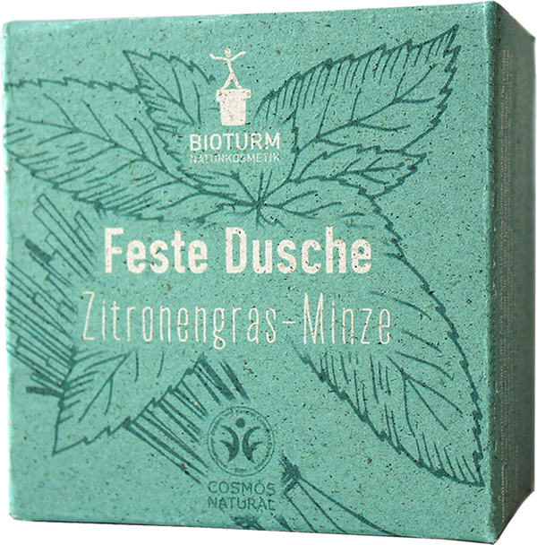 Produktfoto zu Feste Dusche Zitronengras Minze 100g Bioturm