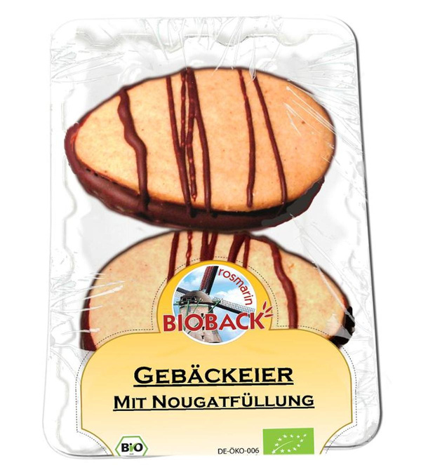 Produktfoto zu Gebäckeier mit Nougatfüllung 50g Rosmarin Bioback