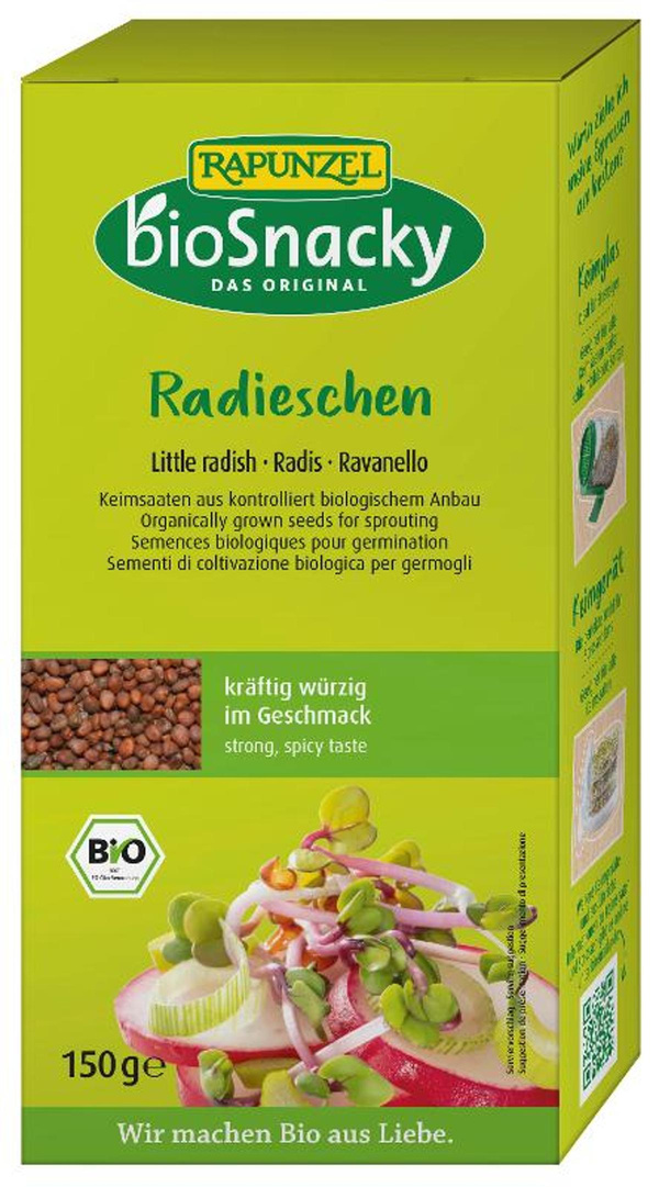 Produktfoto zu Keimsaat Radieschen 150g bioSnacky Rapunzel