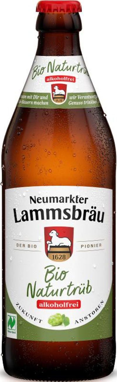 Produktfoto zu Lammsbräu Naturtrüb alkoholfrei 4er Pack0,5l Neumarkter Lammsbräu