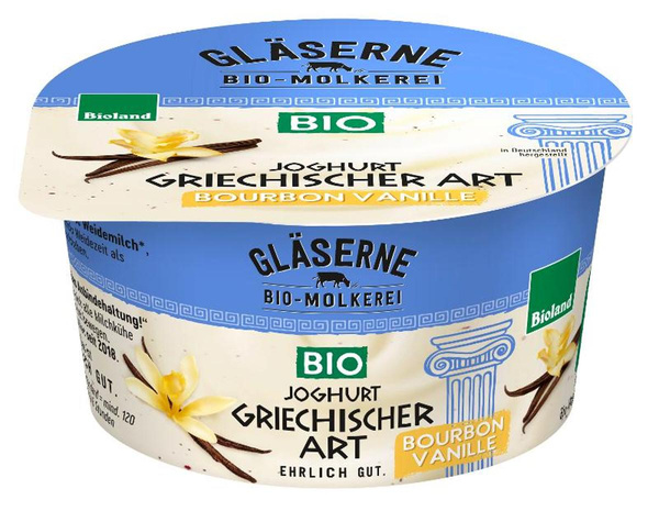 Produktfoto zu VPE Joghurt griechischer Art Vanille 6x150g Gläserne Molkerei