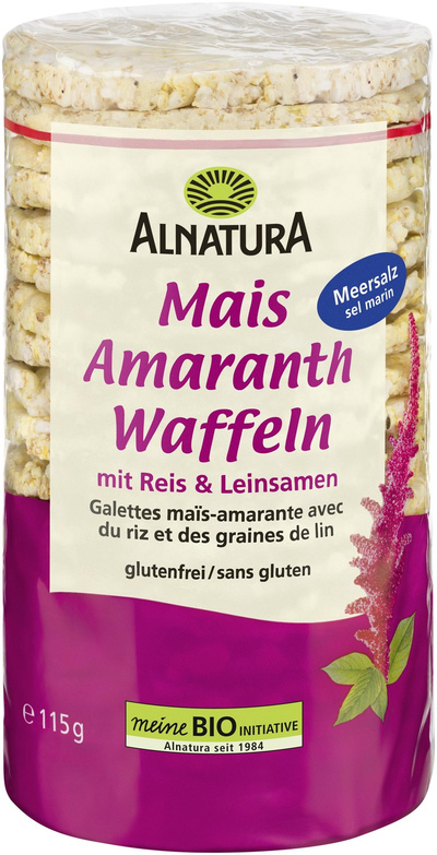 Produktfoto zu Mais Amaranth Waffeln 115g Alnatura