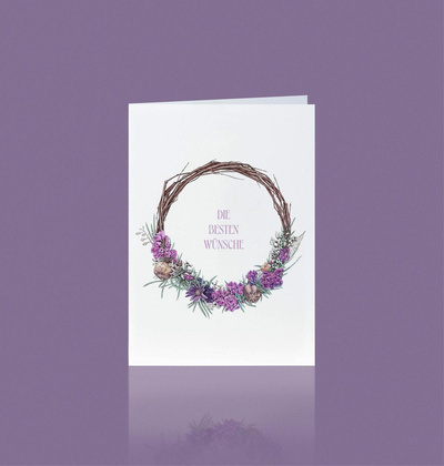 Produktfoto zu Doppelkarte "Die besten Wünsche" Aikona Illustration