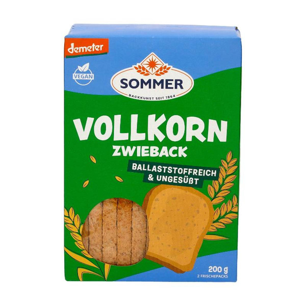 Produktfoto zu Vollkorn Zwieback ungesüßt 200g Sommer