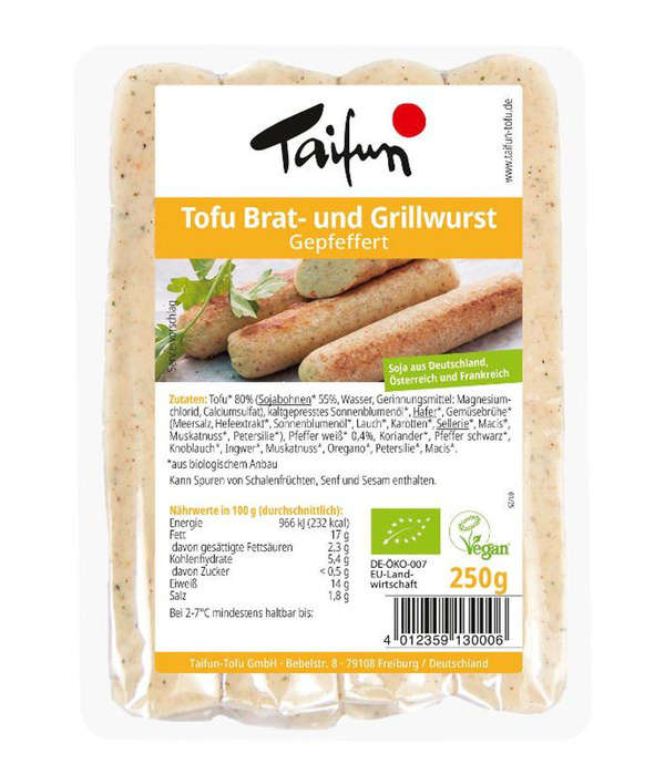 Produktfoto zu Tofu Grillknacker 4 Stück 250g Taifun