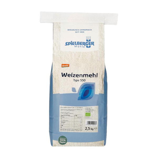 Produktfoto zu Weizenmehl Type 550 2,5kg Spielberger