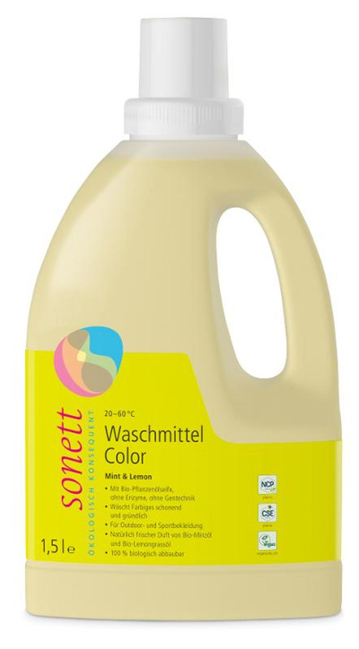 Produktfoto zu Waschmittel Color Mint & Lemon flüssig 1,5l Sonett